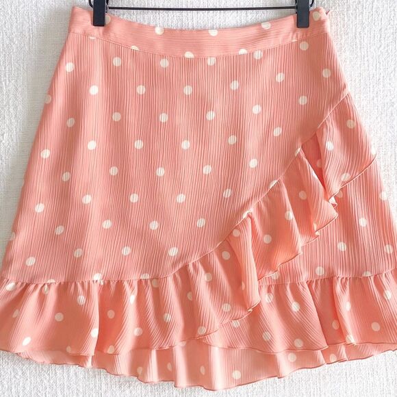 LC Lauren Conrad Pink A-Line Mini Skirt with Ruffled Tiers - Picture 3 of 8